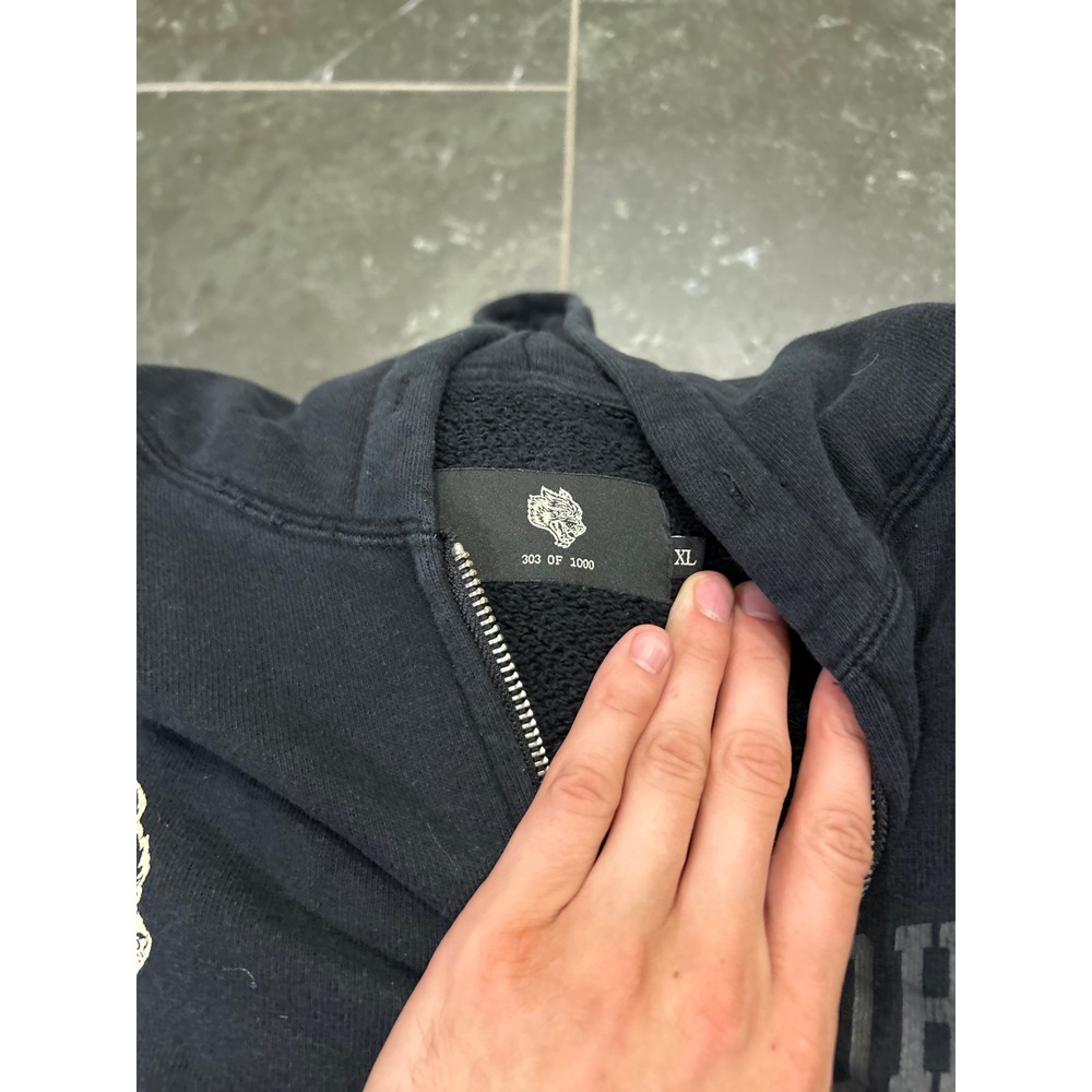 Darc Sport Ohana Wolves Club Zip Up Hoodie Black Limited Edition 303/1000 XL - Picture 3 of 3
